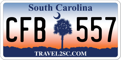 SC license plate CFB557