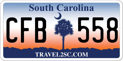 SC license plate CFB558