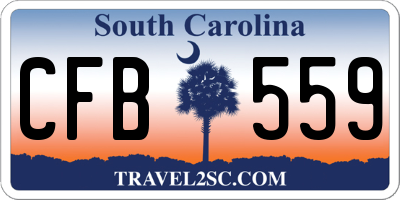 SC license plate CFB559