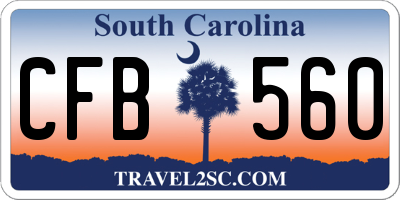 SC license plate CFB560