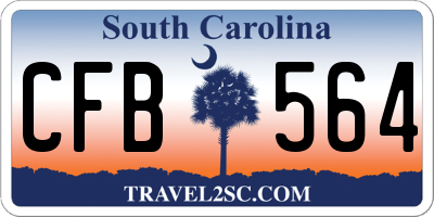 SC license plate CFB564
