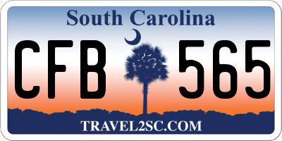 SC license plate CFB565