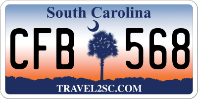 SC license plate CFB568