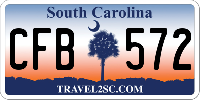 SC license plate CFB572