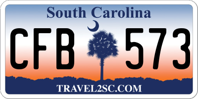 SC license plate CFB573