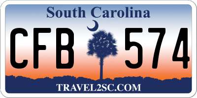SC license plate CFB574