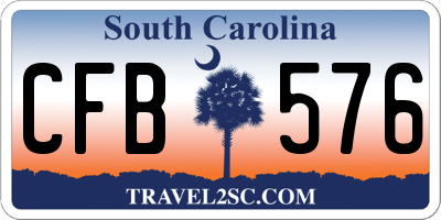 SC license plate CFB576