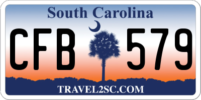 SC license plate CFB579
