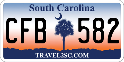 SC license plate CFB582