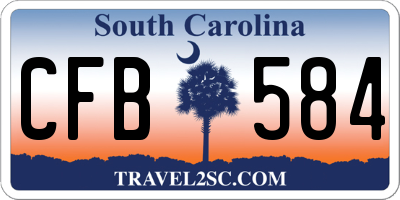 SC license plate CFB584