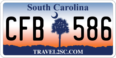 SC license plate CFB586
