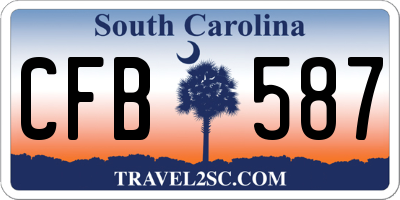 SC license plate CFB587