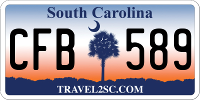SC license plate CFB589
