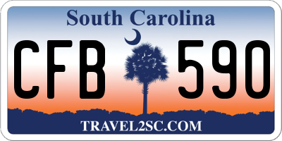 SC license plate CFB590