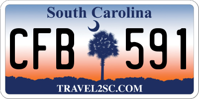 SC license plate CFB591