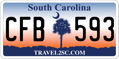 SC license plate CFB593
