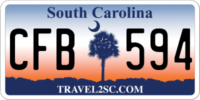 SC license plate CFB594