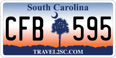 SC license plate CFB595