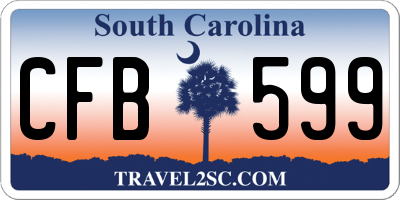 SC license plate CFB599