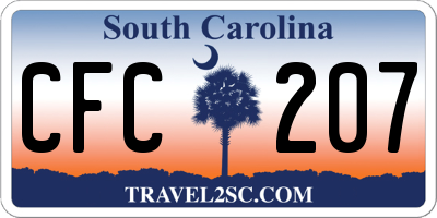 SC license plate CFC207