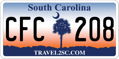 SC license plate CFC208