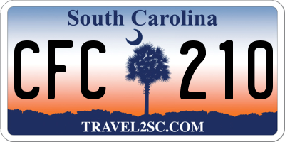SC license plate CFC210