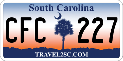 SC license plate CFC227