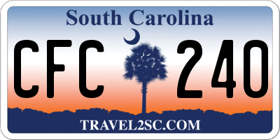 SC license plate CFC240