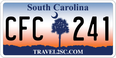 SC license plate CFC241
