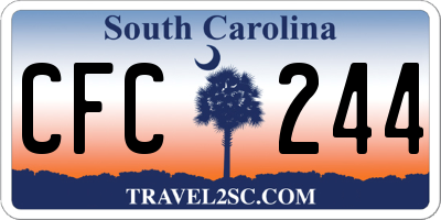 SC license plate CFC244