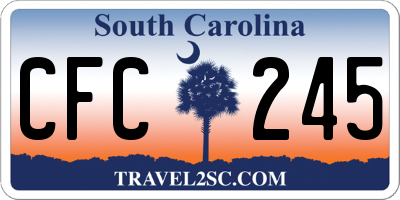 SC license plate CFC245