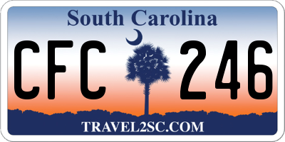 SC license plate CFC246