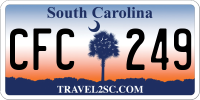 SC license plate CFC249