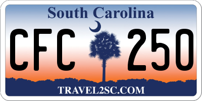 SC license plate CFC250