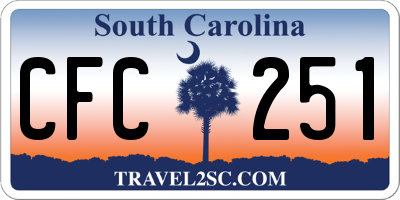 SC license plate CFC251