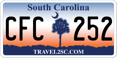 SC license plate CFC252