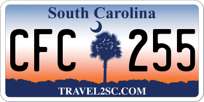 SC license plate CFC255