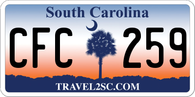 SC license plate CFC259