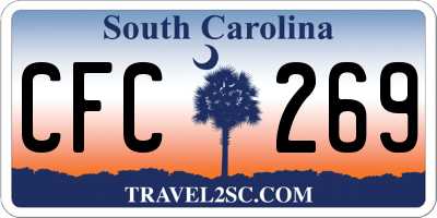 SC license plate CFC269