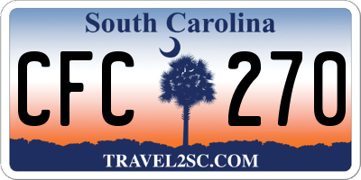 SC license plate CFC270
