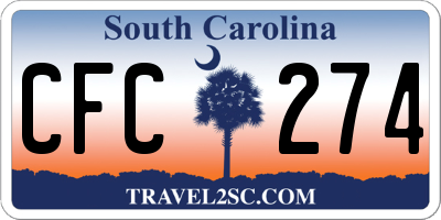 SC license plate CFC274