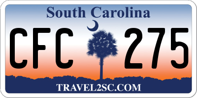 SC license plate CFC275