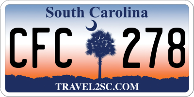 SC license plate CFC278