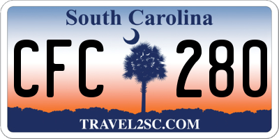 SC license plate CFC280