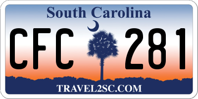 SC license plate CFC281