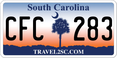 SC license plate CFC283