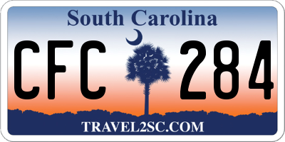 SC license plate CFC284