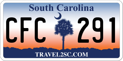 SC license plate CFC291