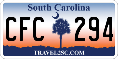 SC license plate CFC294