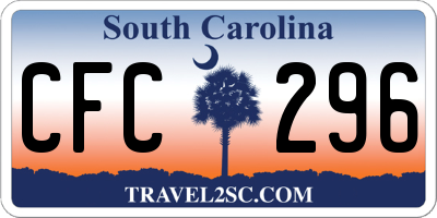 SC license plate CFC296